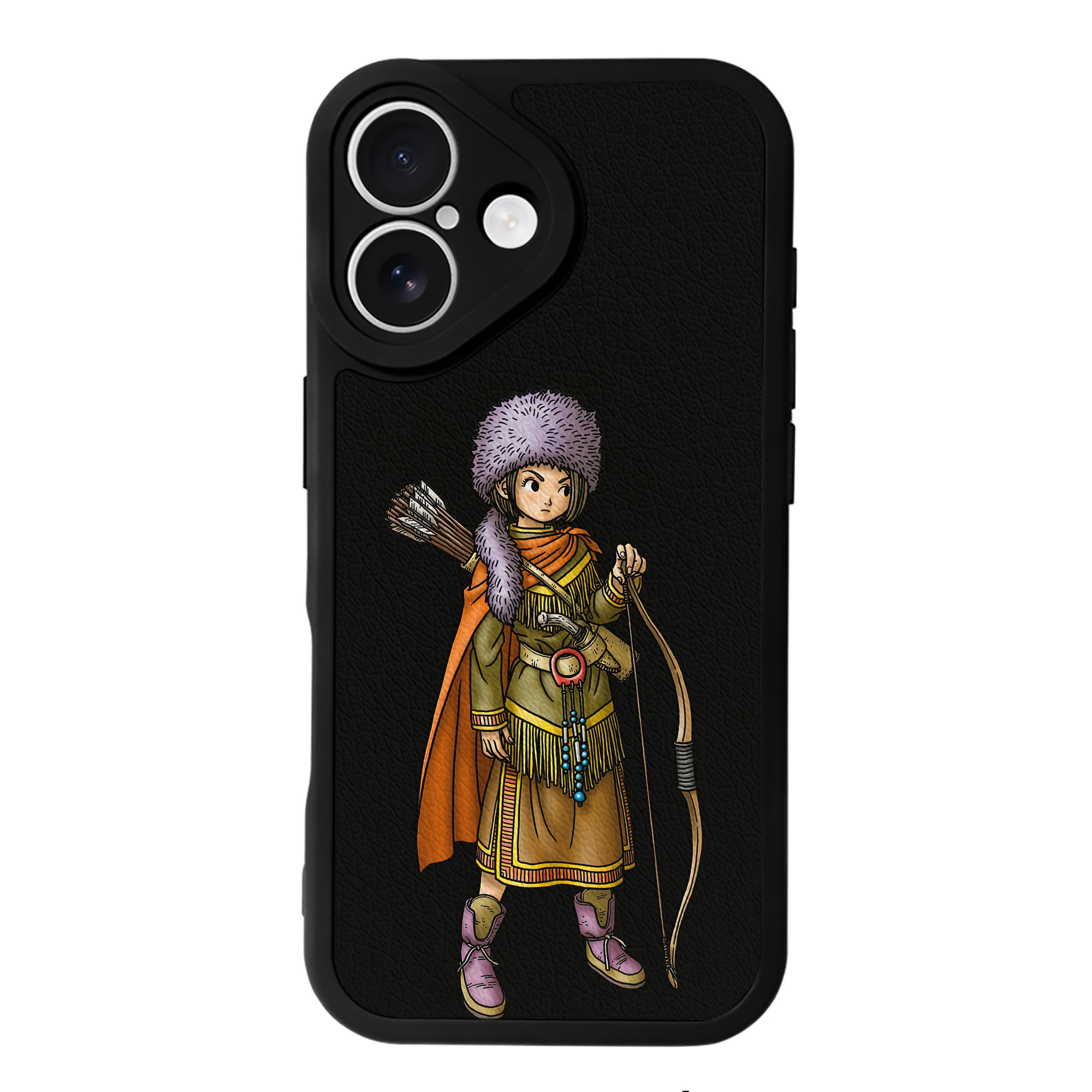 （画像用） ドラゴンクエスト Doragon Kuesuto Dragon Quest 【iPhone 16シリーズ対応】シリコンスマホケース（レザー調） 材質：シリコン